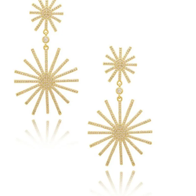 Stór Micro Pave Dingle eyrnalokkar