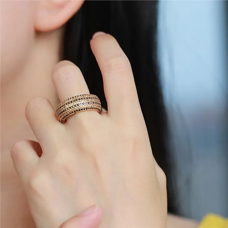 Klassískur Cz Micro Pave hringur