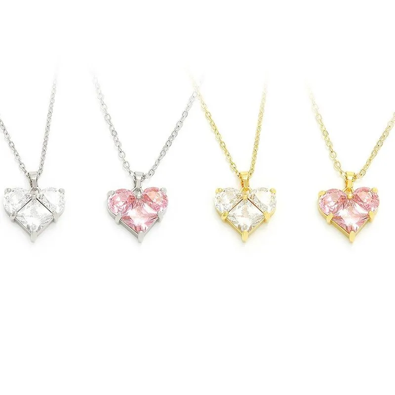 Rómantísk hjartahengi gullhúðuð