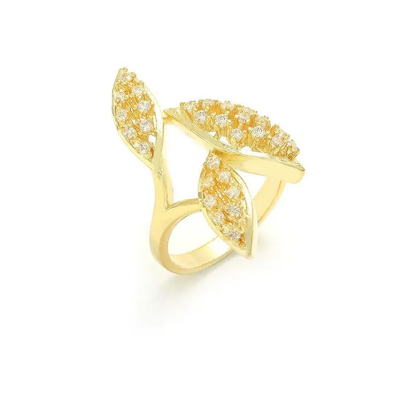 Silfur lauflaga fingurhringur