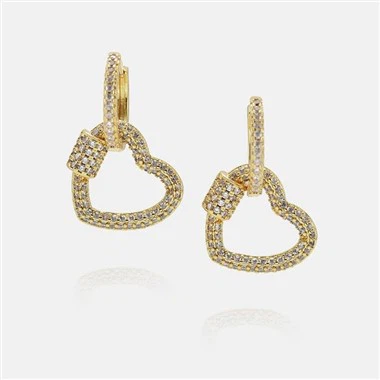 Konur Ný hönnun hjarta eyrnalokkar